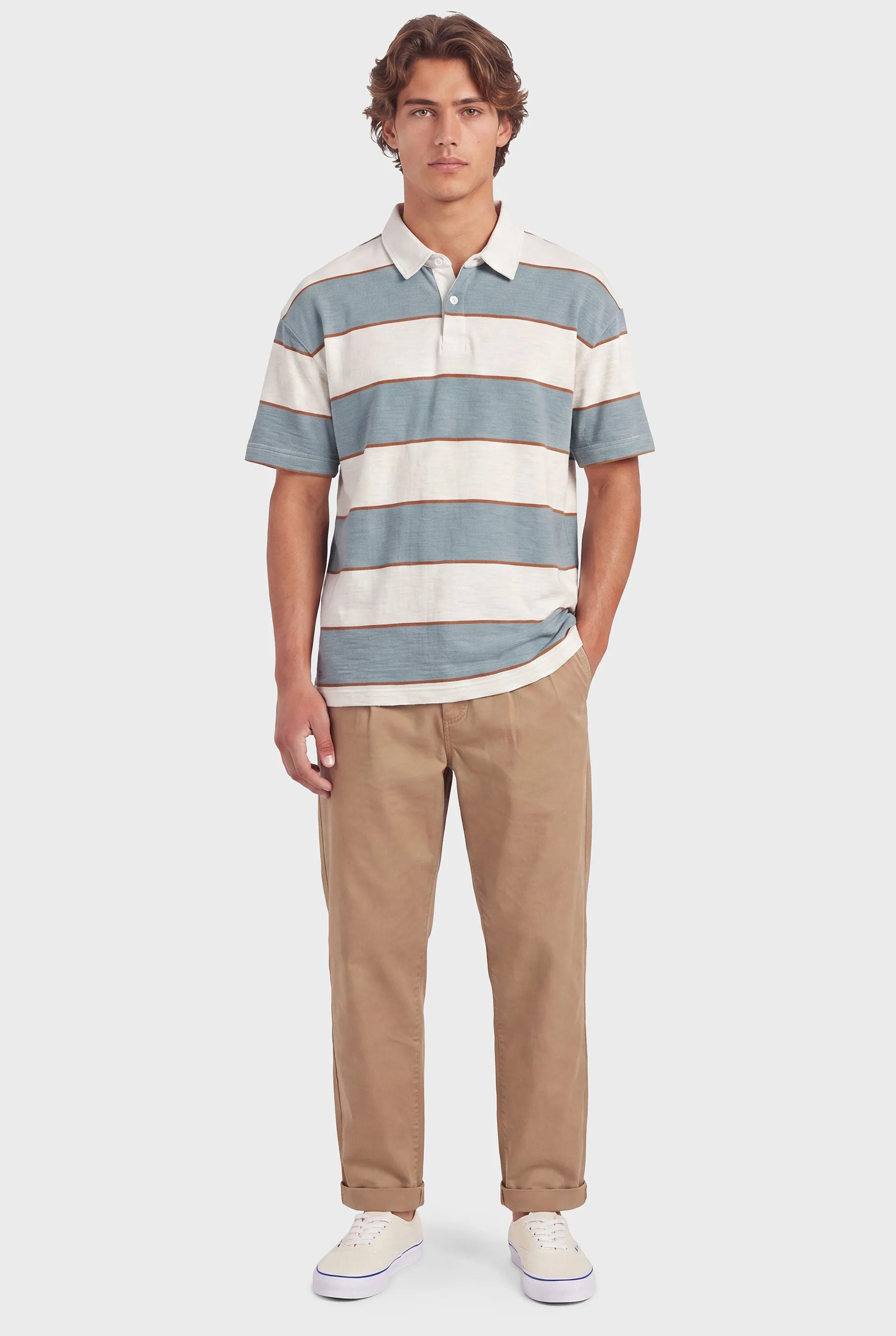 Watkins SS Stripe Rugby sold by The Academy Brand product image thumbnail 3