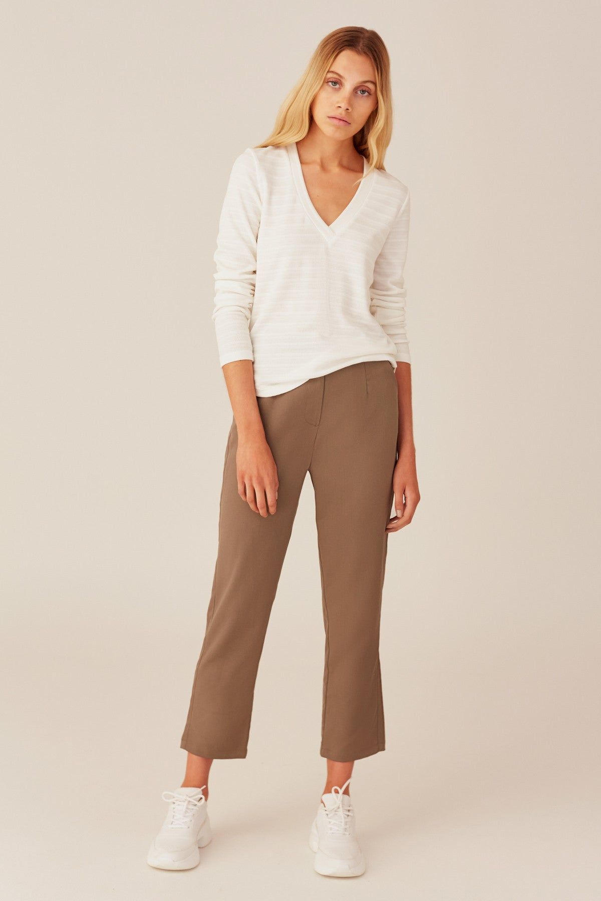 MOMENT LONG SLEEVE TOP white sold by The Fifth Label product image thumbnail 2