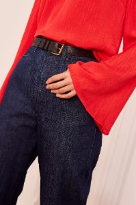 GILDED LONG SLEEVE TOP scarlet sold by The Fifth Label