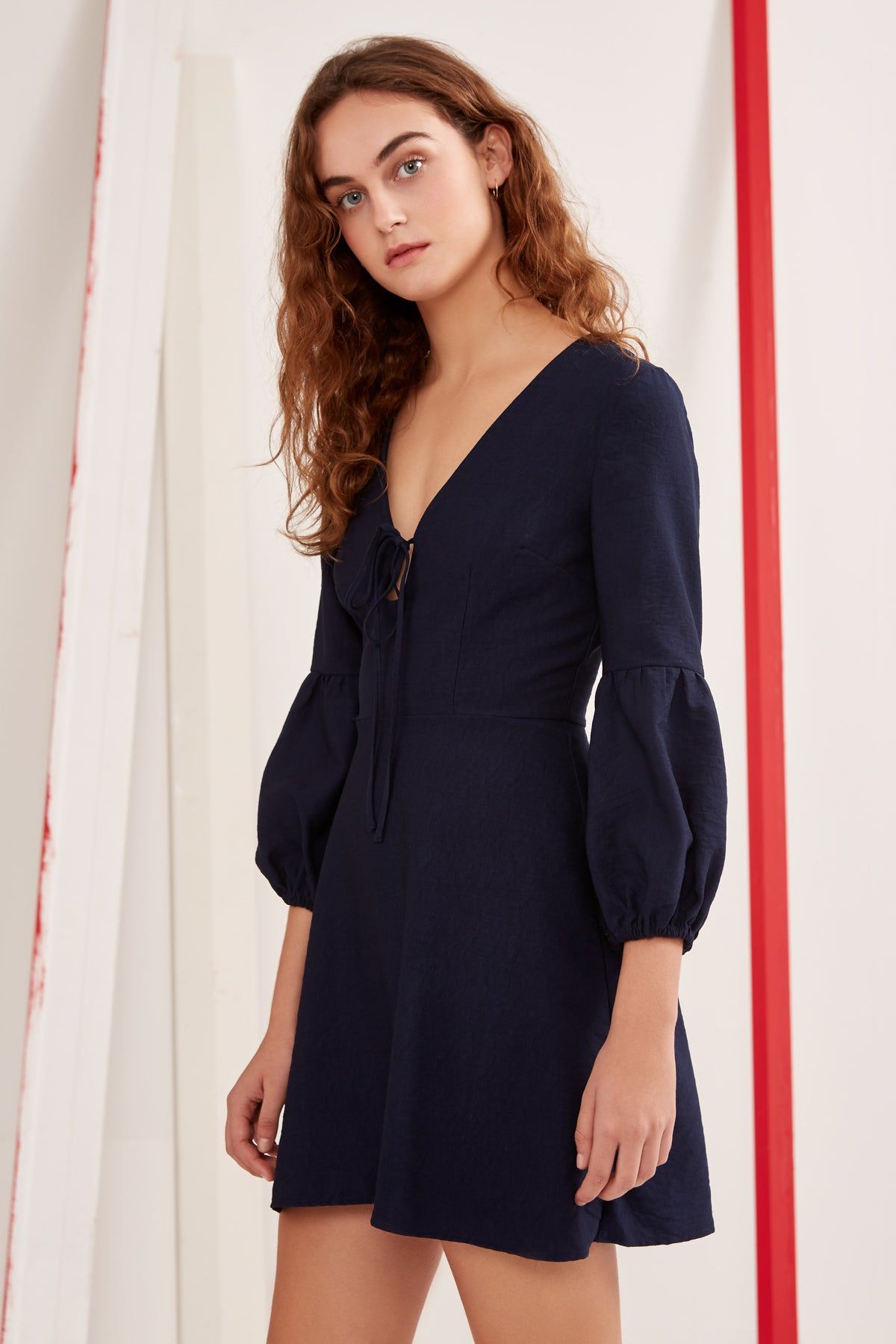 SOULMATE LONG SLEEVE MINI DRESS navy sold by The Fifth Label product image thumbnail 3