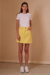 LILLIAN SKIRT lemon sold by The Fifth Label