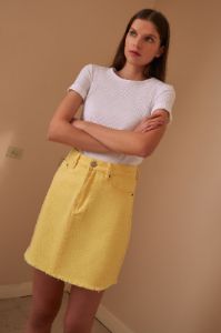 LILLIAN SKIRT lemon sold by The Fifth Label