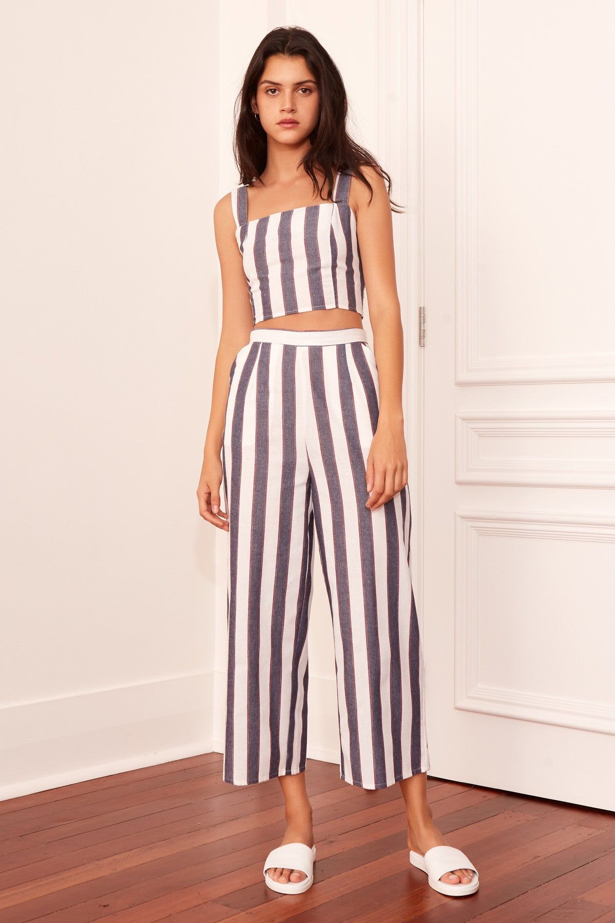 SEQUENCE STRIPE TOP navy w ivory sold by The Fifth Label product image thumbnail 4