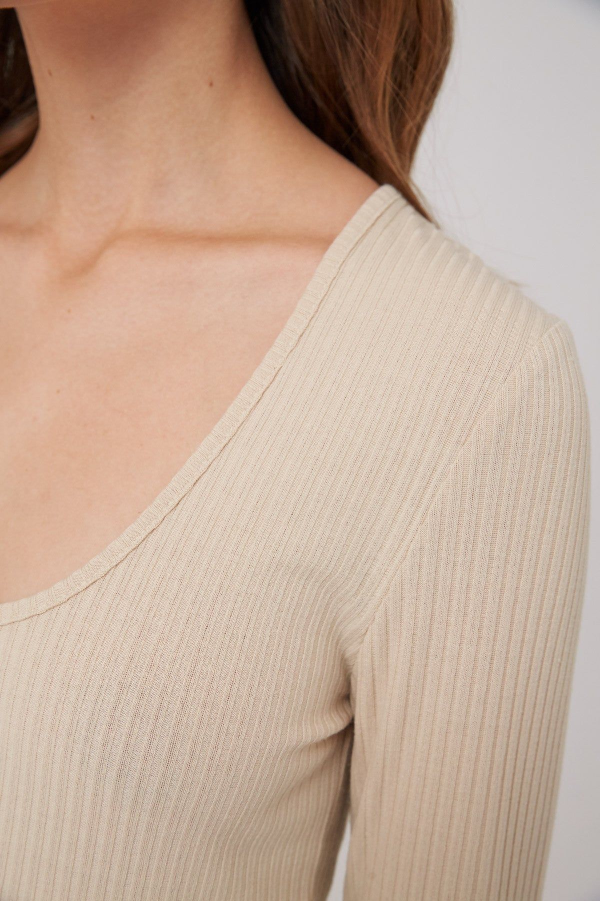 SOLAR LONG SLEEVE TOP nude sold by The Fifth Label product image thumbnail 3