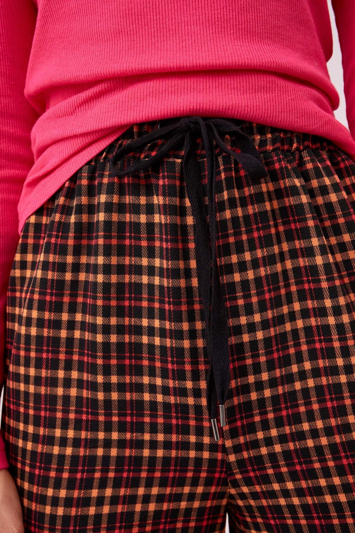 HONORS CHECK PANT orange w black sold by The Fifth Label product image thumbnail 5