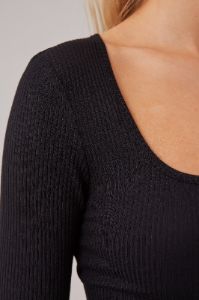 OFFSITE LONG SLEEVE TOP black sold by The Fifth Label