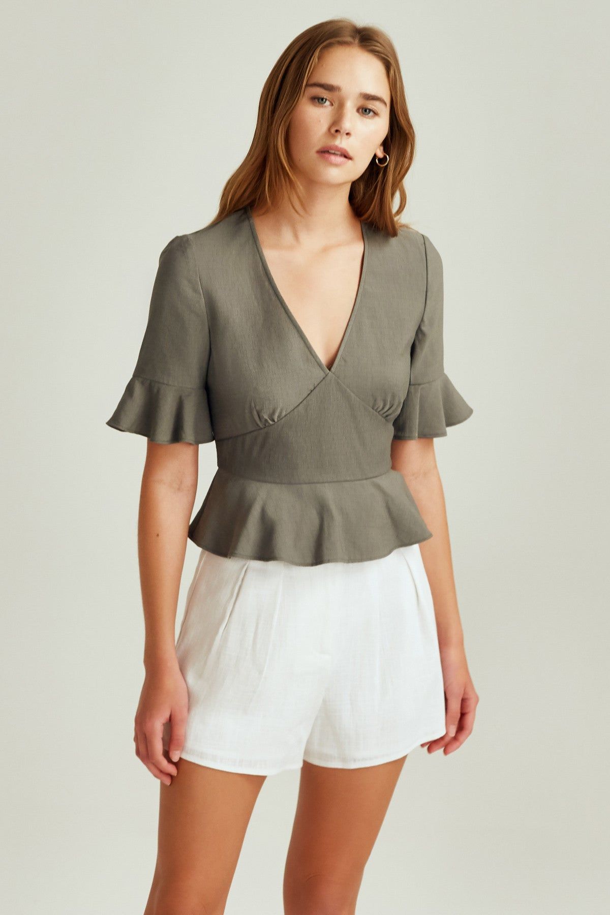 RESERVE TOP sage sold by The Fifth Label