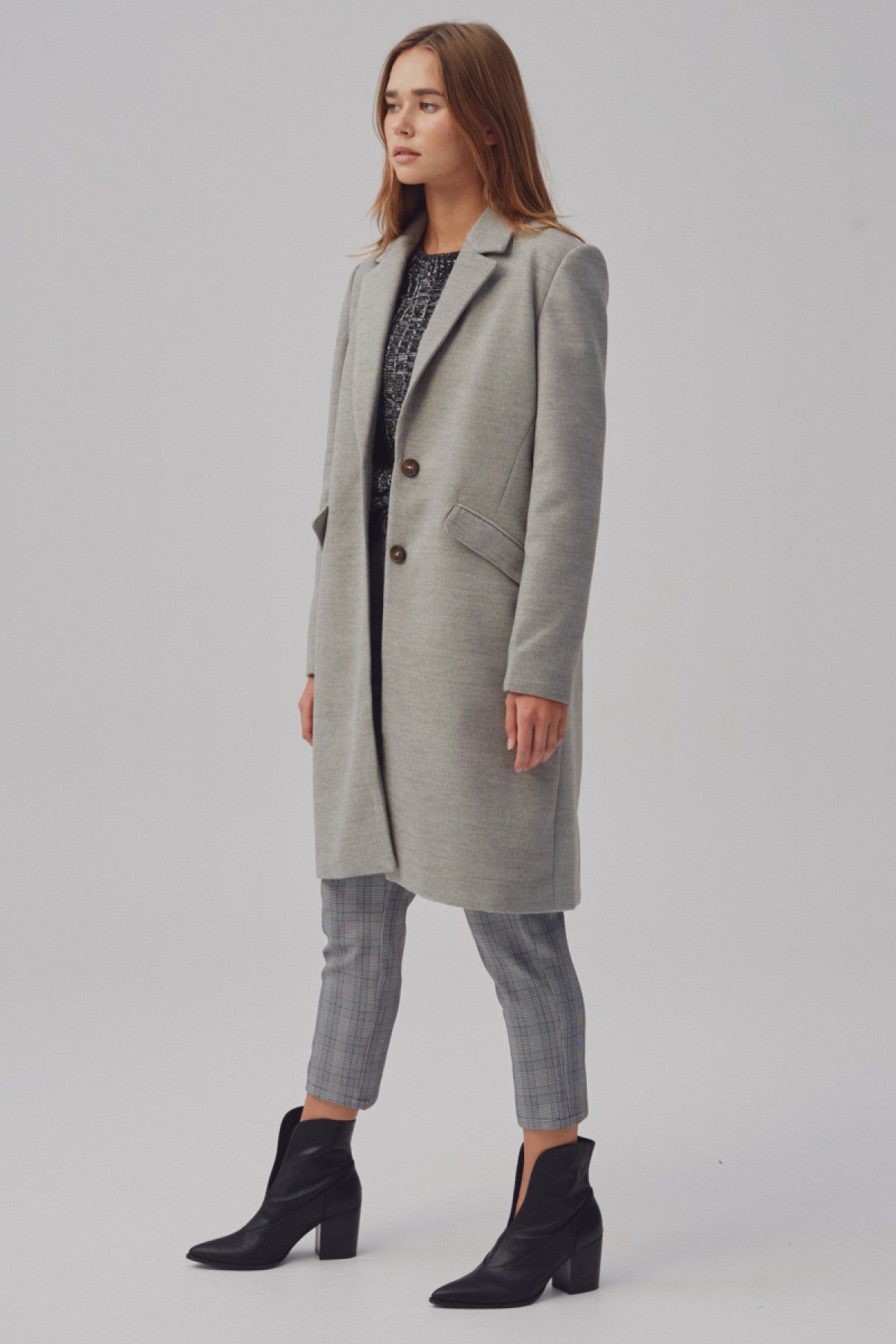 INTERPRETATION COAT grey marle sold by The Fifth Label product image thumbnail 2