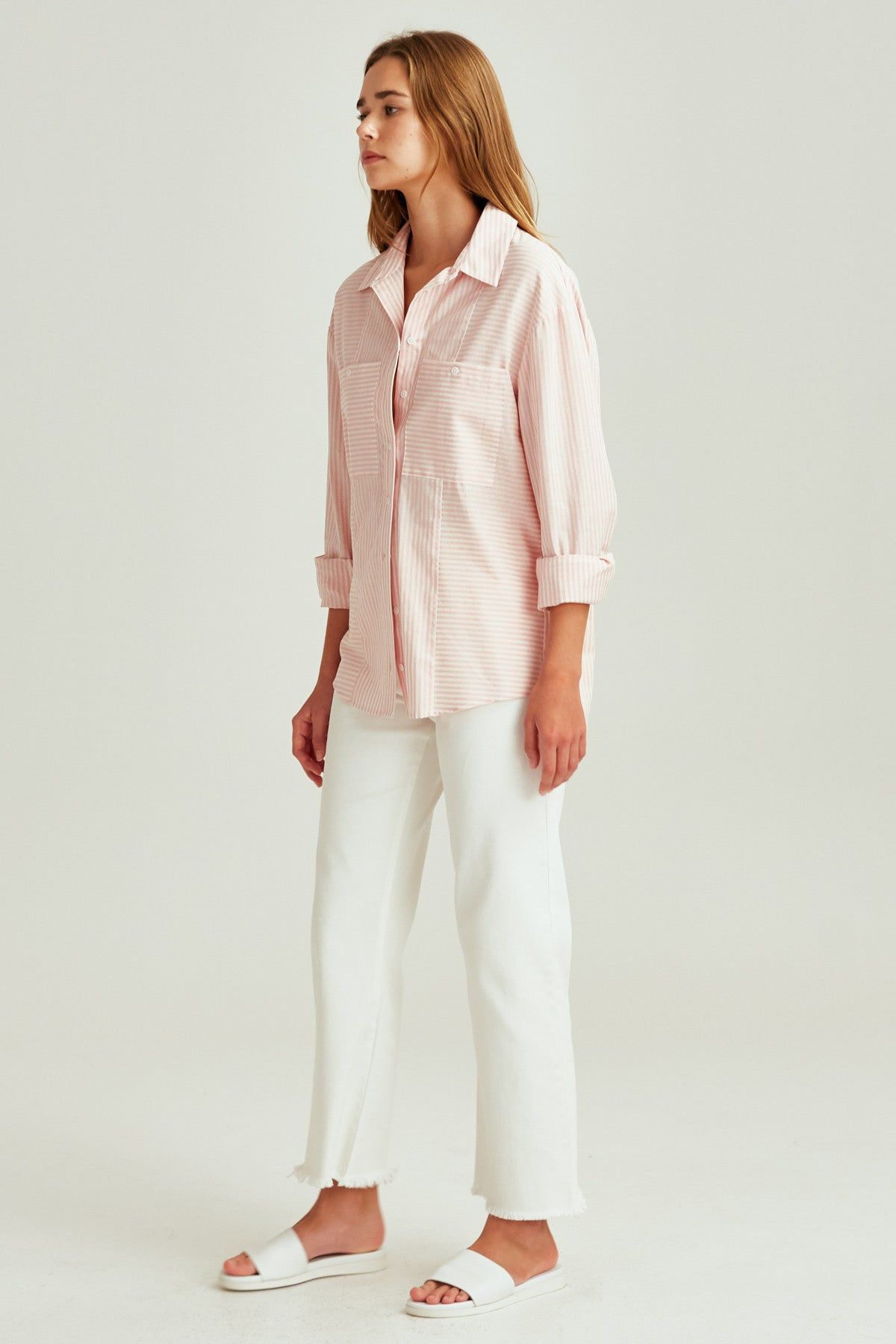 SAVANNAH STRIPE SHIRT red w white sold by The Fifth Label product image thumbnail 3