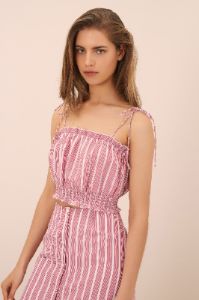 KITE STRIPE SKIRT red w white sold by The Fifth Label