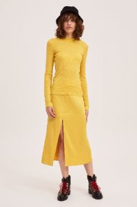 TONIC SKIRT golden yellow sold by The Fifth Label