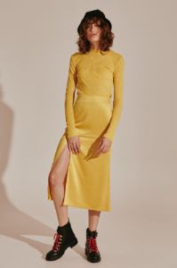TONIC SKIRT golden yellow sold by The Fifth Label