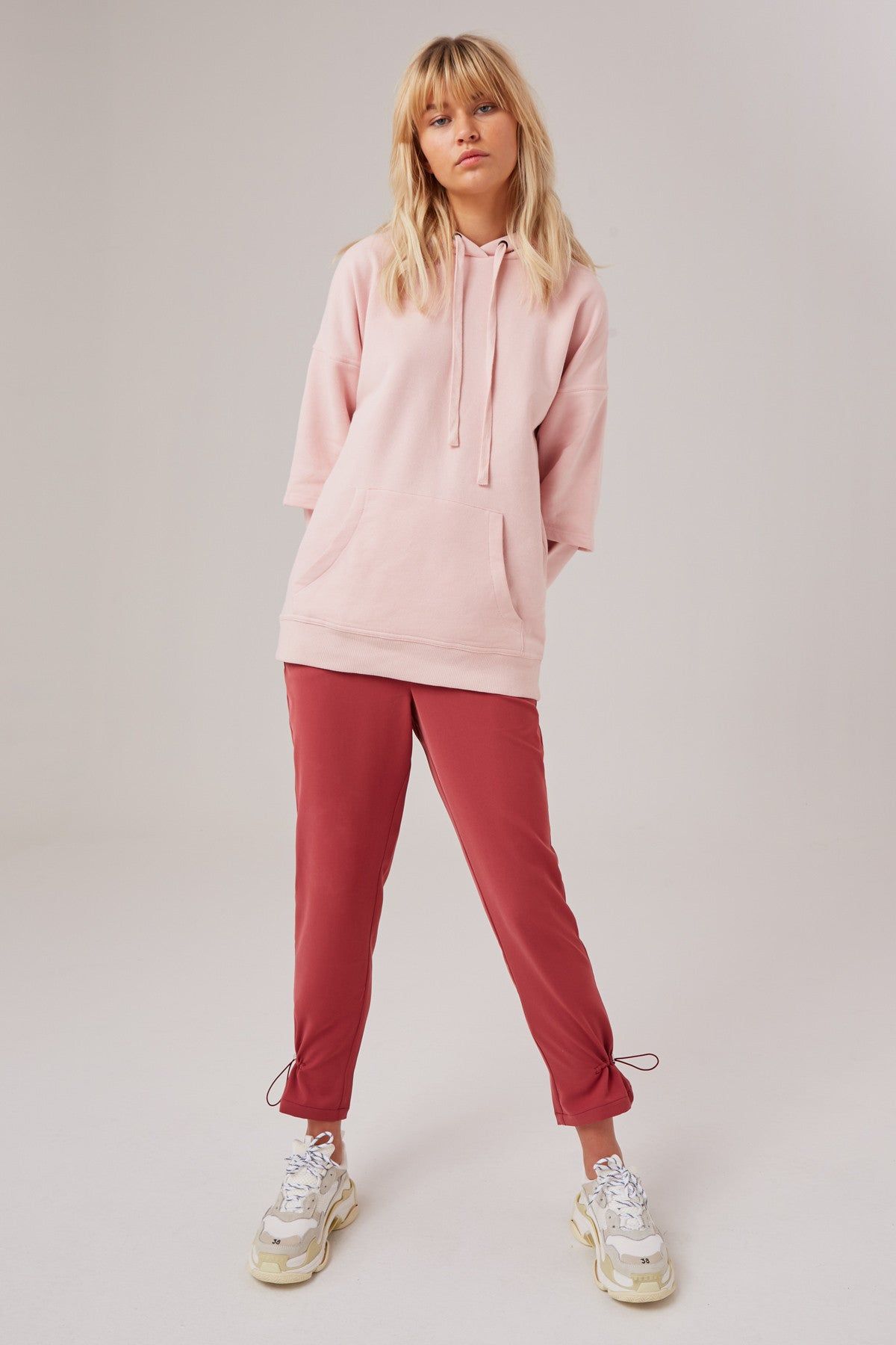 TIDAL HOODIE light salt pink sold by The Fifth Label product image thumbnail 4