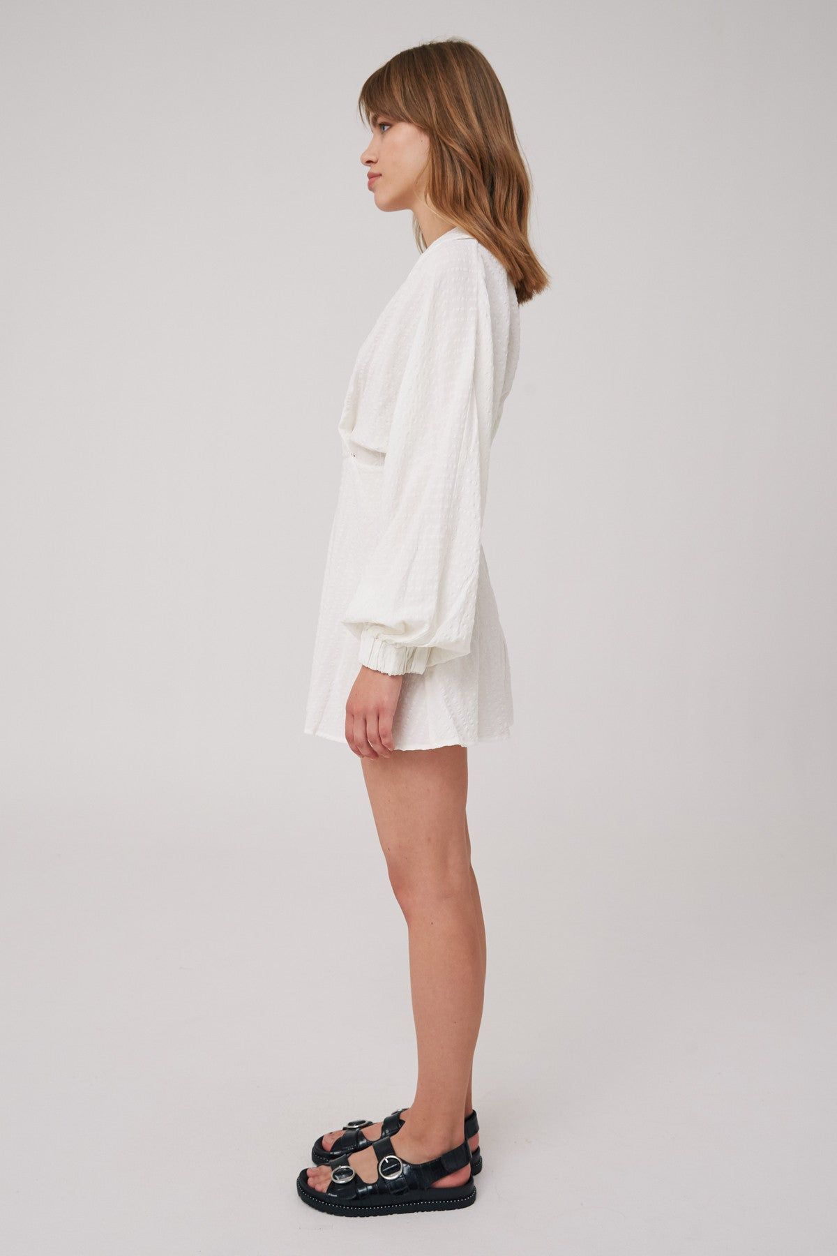 ATLAS LONG SLEEVE DRESS ivory sold by The Fifth Label product image thumbnail 5