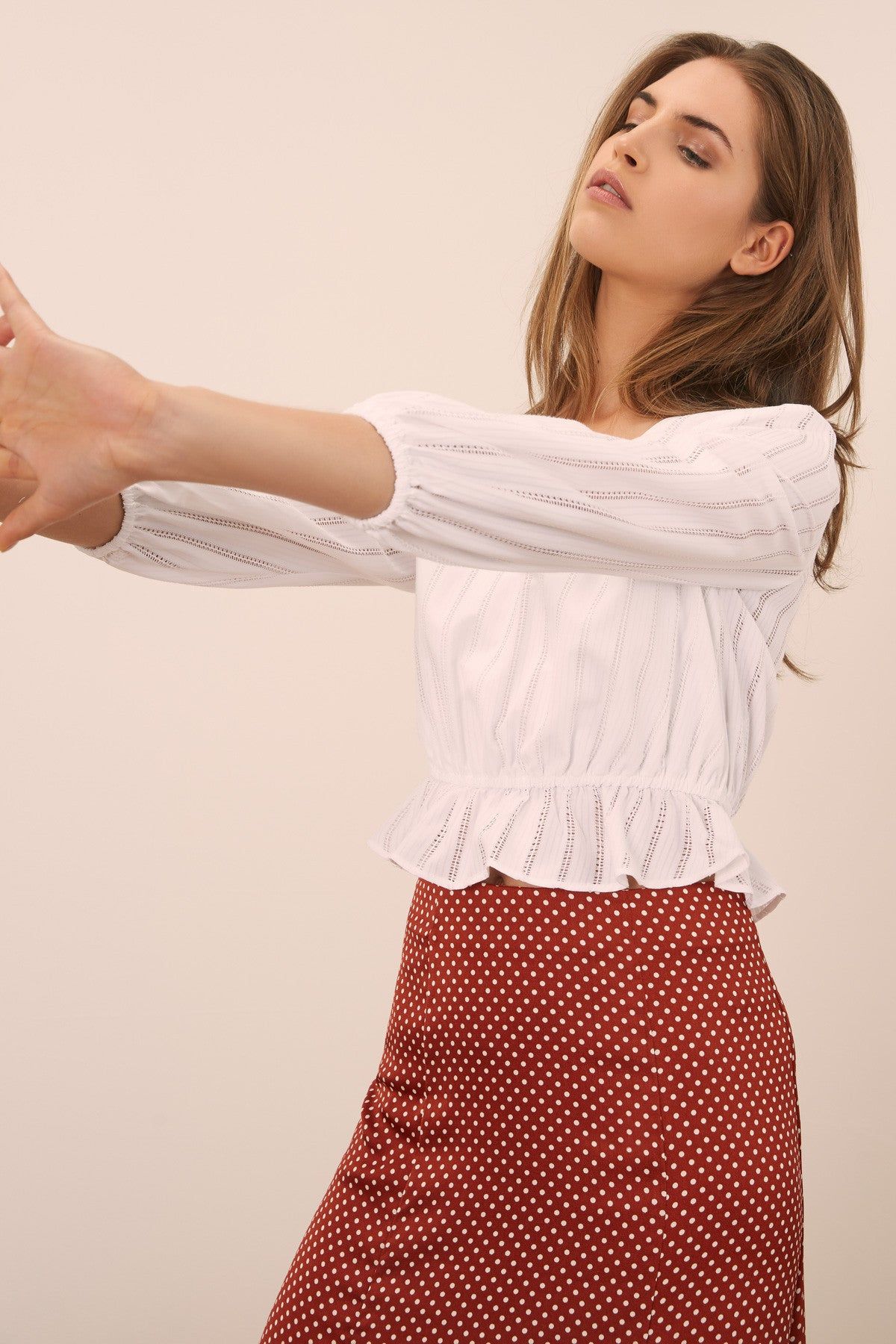 FOUNTAIN SKIRT rust w white sold by The Fifth Label product image thumbnail 5