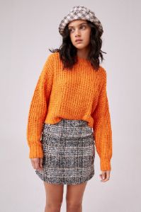 PROJECT CHECK SKIRT black w white sold by The Fifth Label