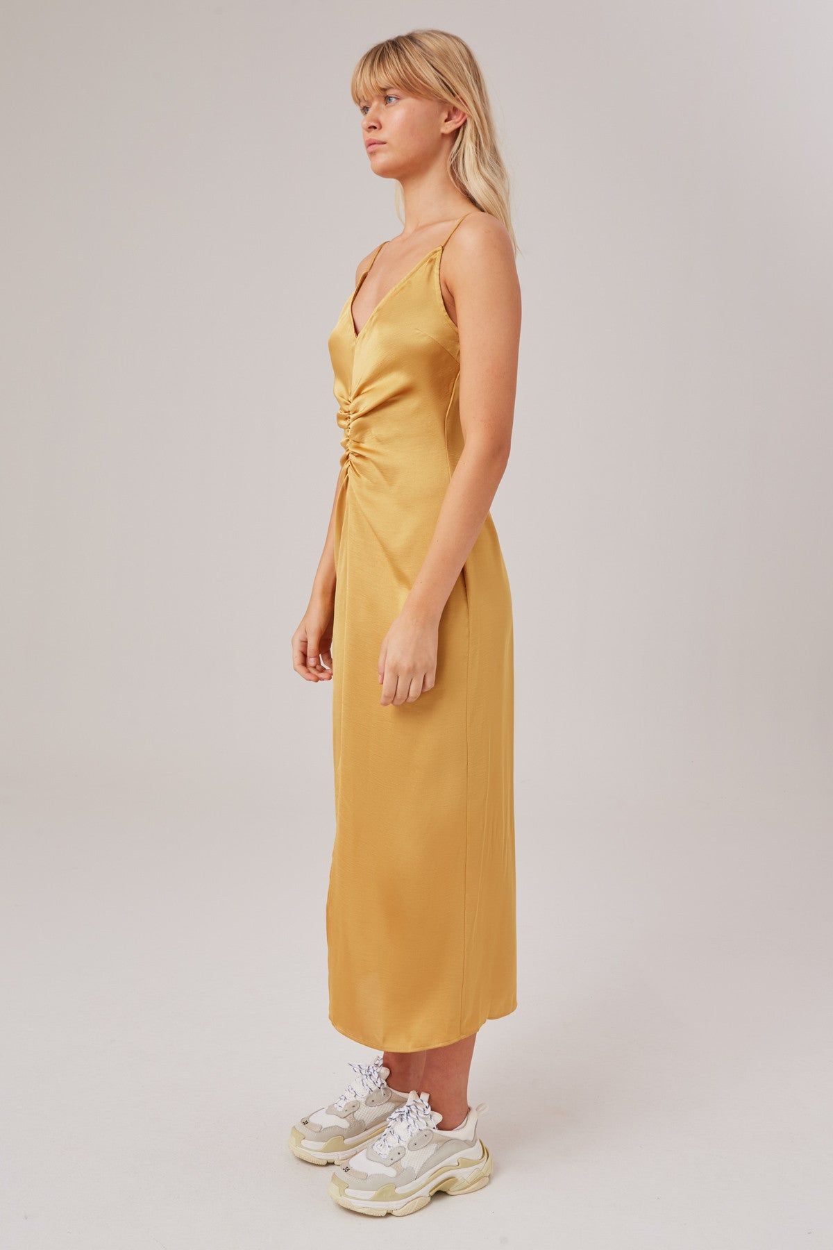 POPULATION DRESS golden yellow sold by The Fifth Label product image thumbnail 2