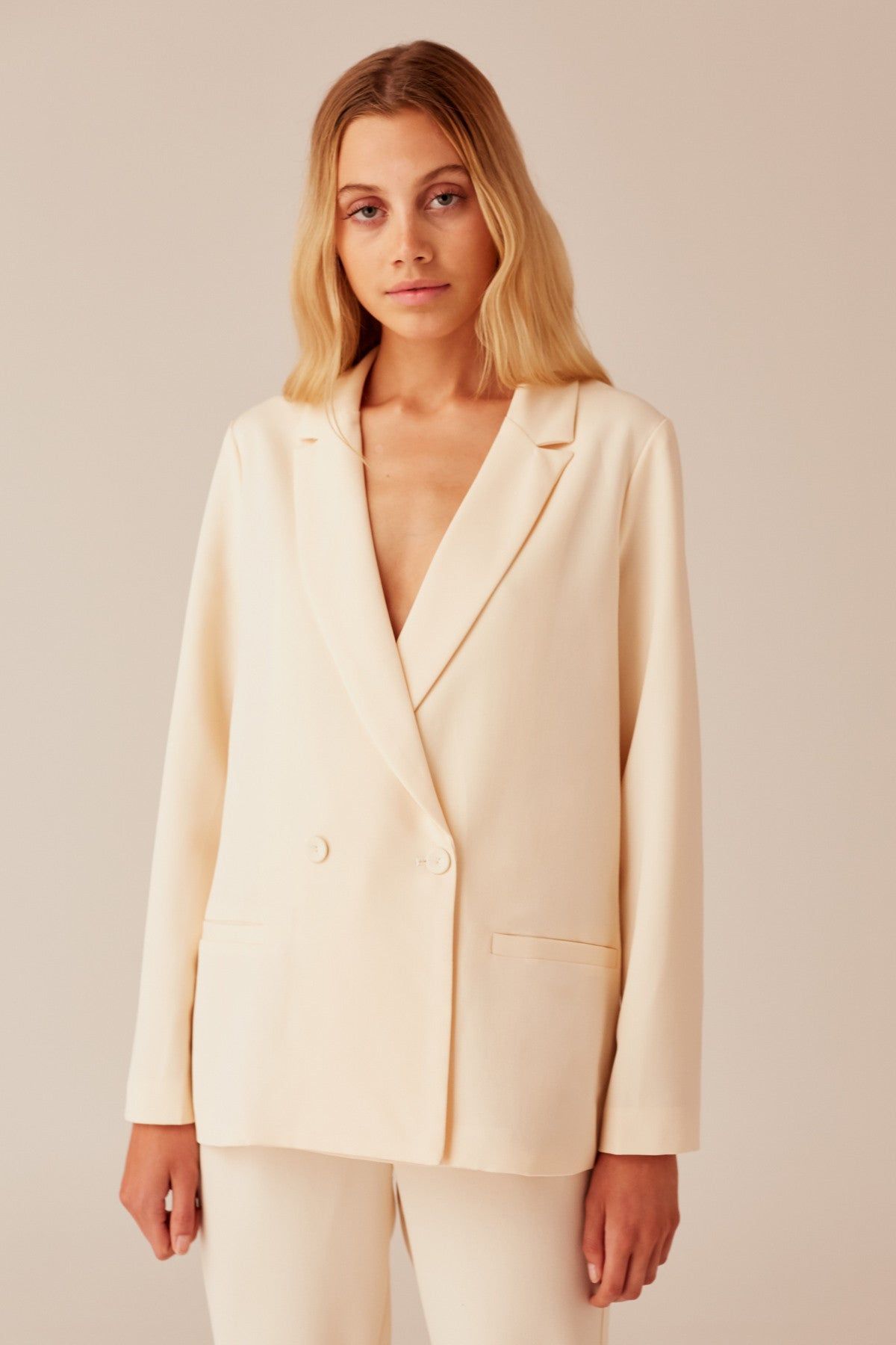 SUNDIAL BLAZER ecru sold by The Fifth Label