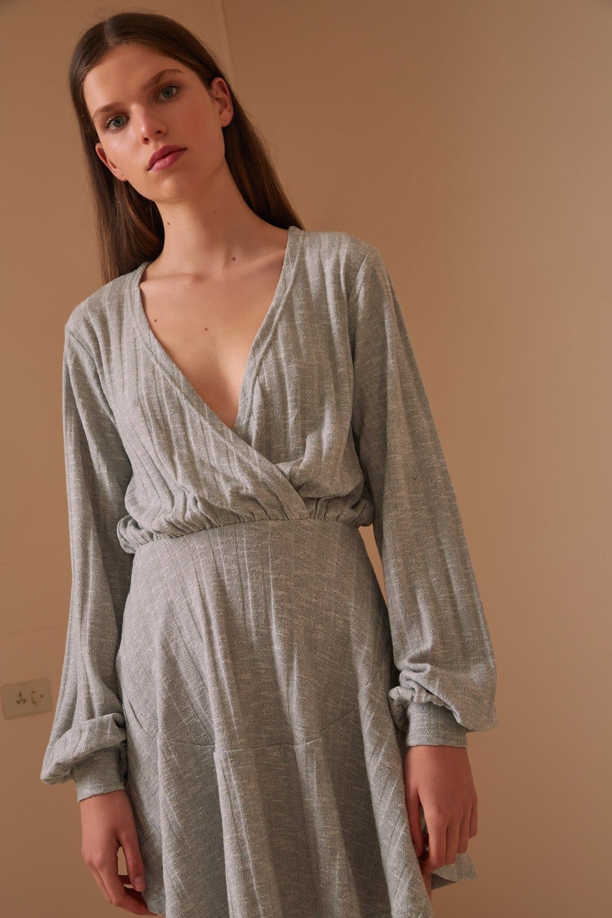 JASMINE LONG SLEEVE DRESS grey marle sold by The Fifth Label product image thumbnail 3