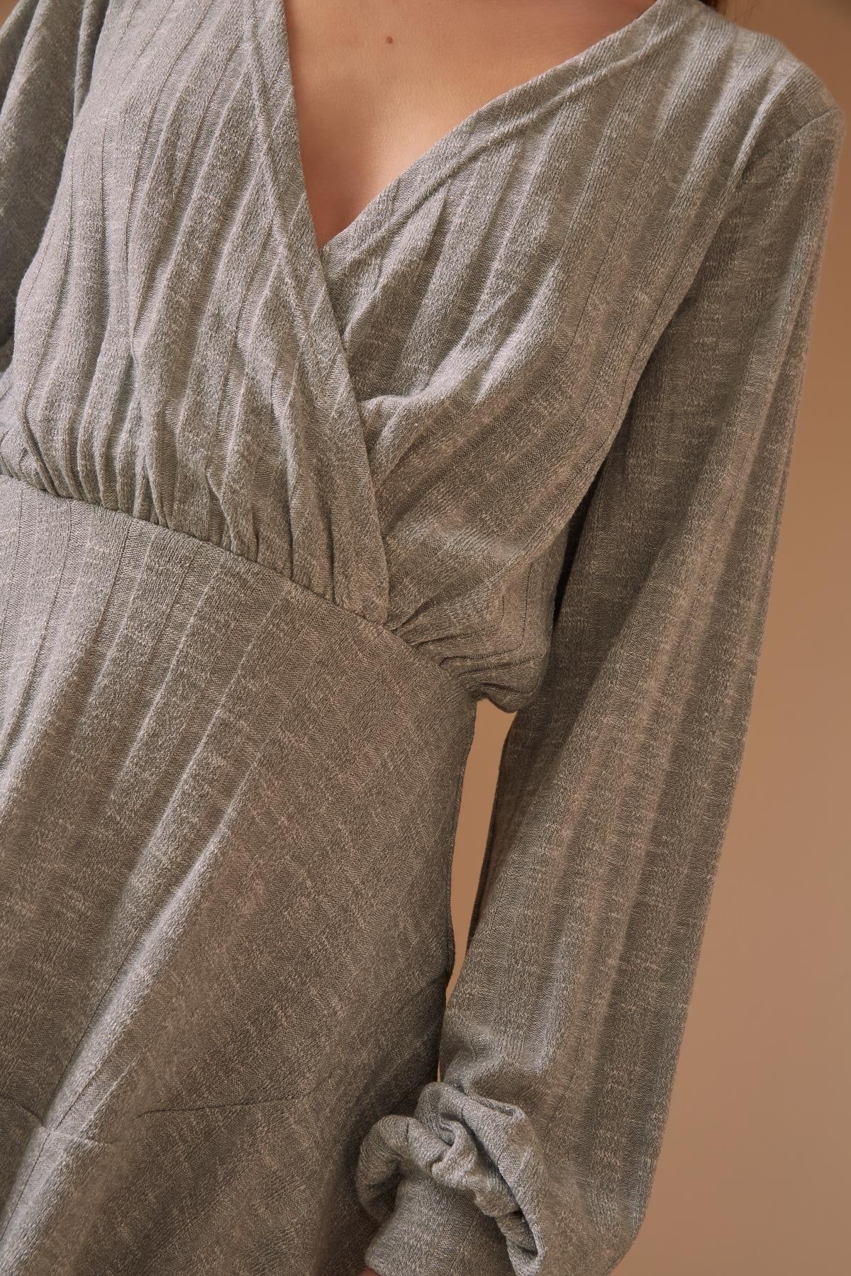 JASMINE LONG SLEEVE DRESS grey marle sold by The Fifth Label product image thumbnail 4
