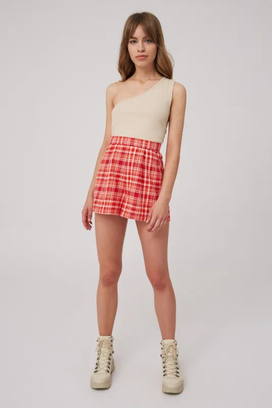 MINDLESS SHORT red check sold by The Fifth Label