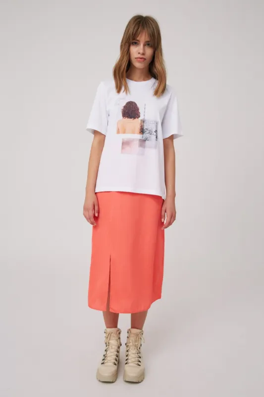 FLICKER T-SHIRT white sold by The Fifth Label