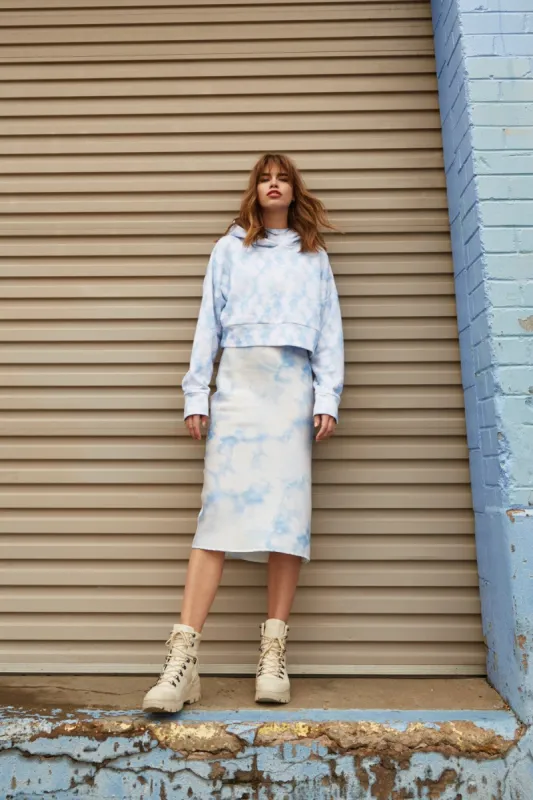 VICE HOODIE blue tie dye sold by The Fifth Label