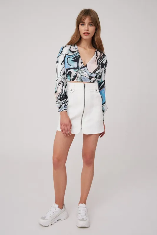 FADED SKIRT ivory sold by The Fifth Label