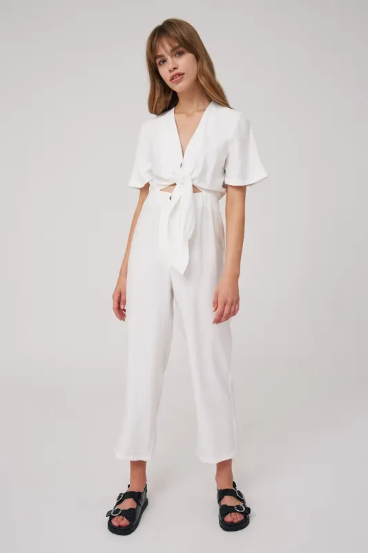 HIDEAWAY JUMPSUIT ivory sold by The Fifth Label