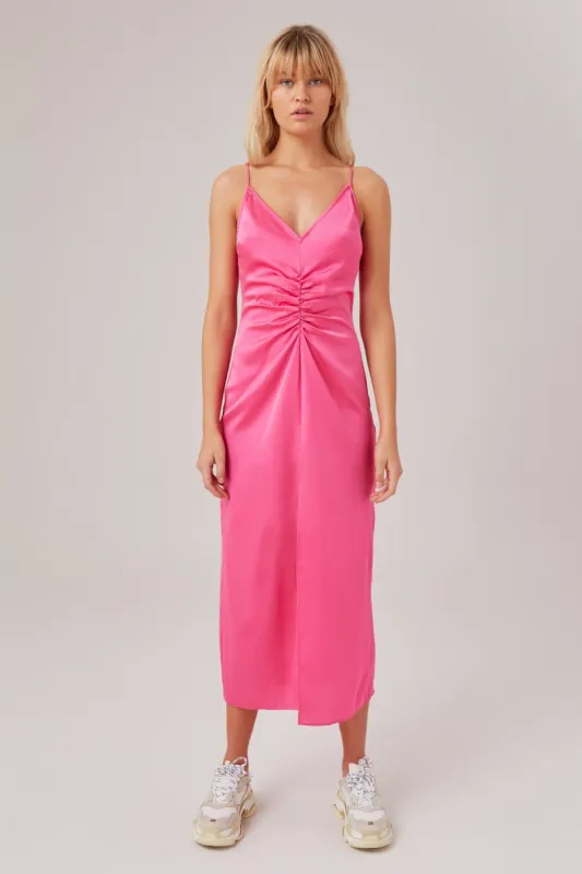 POPULATION DRESS hot pink sold by The Fifth Label
