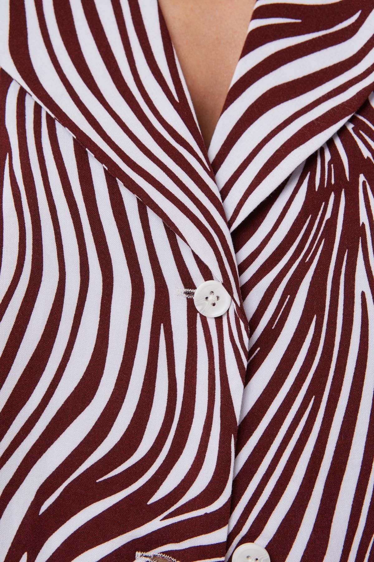 ENDANGER TOP chocolate w white zebra sold by The Fifth Label product image thumbnail 5