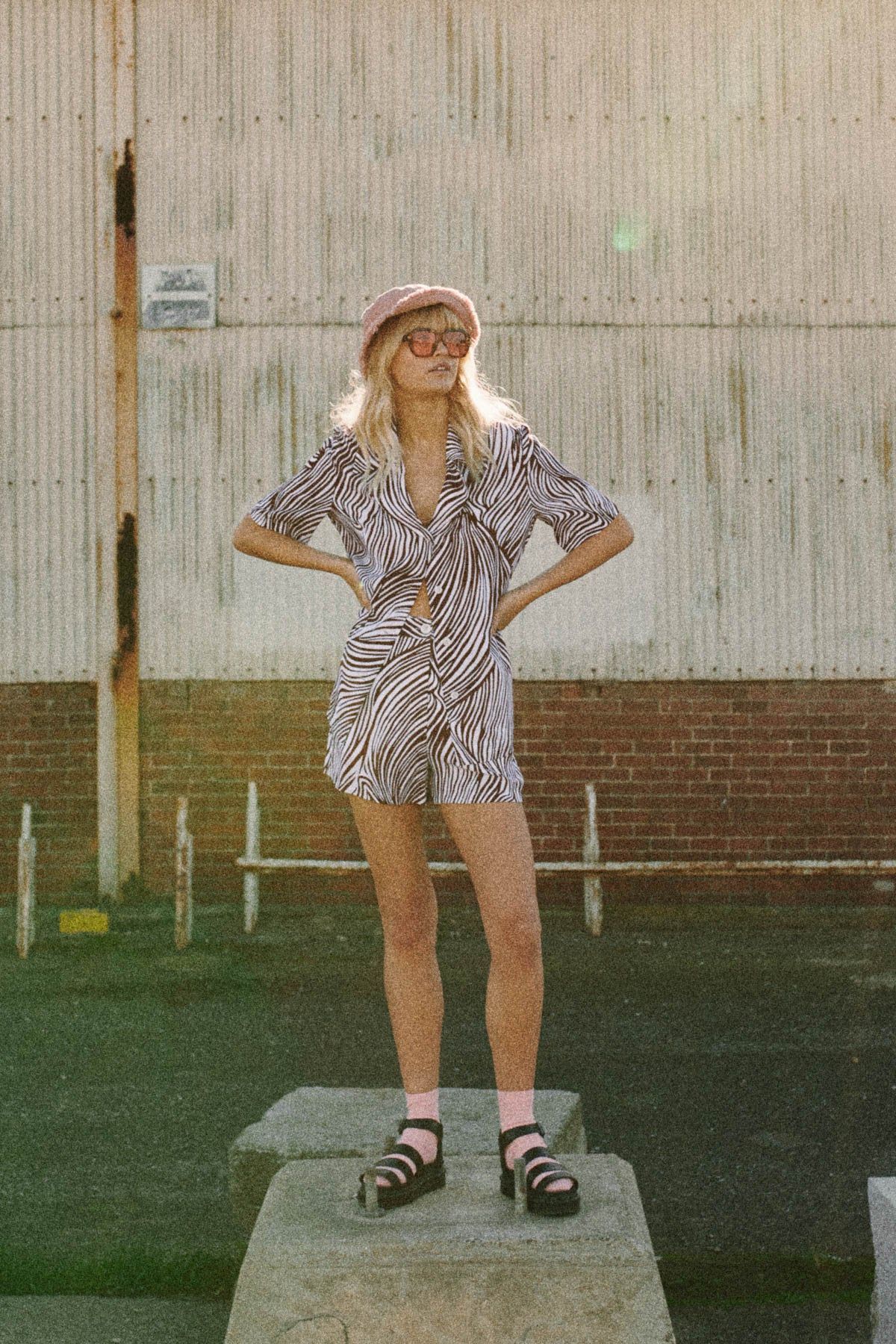 ENDANGER TOP chocolate w white zebra sold by The Fifth Label