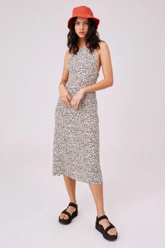 FILM MIDI DRESS cream spot sold by The Fifth Label