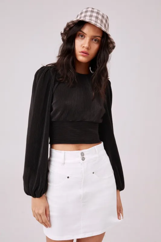 BIOGRAPHY TOP black sold by The Fifth Label
