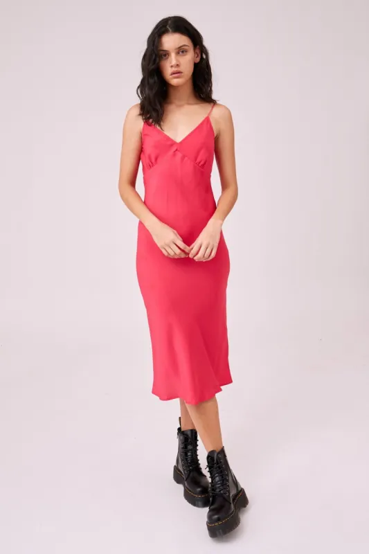 OPTICAL DRESS hot pink sold by The Fifth Label