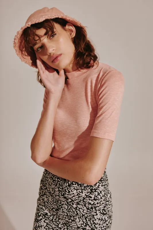 PHRASE TOP light peach sold by The Fifth Label