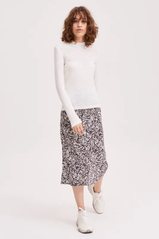 PHRASE LONG SLEEVE TOP cream sold by The Fifth Label