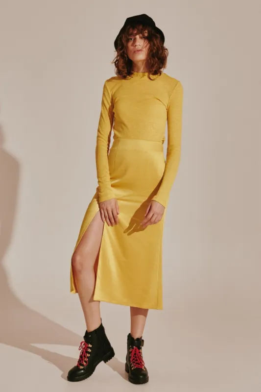 TONIC SKIRT golden yellow sold by The Fifth Label