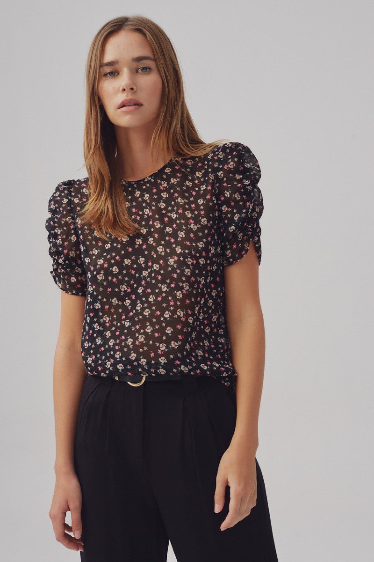 CURRENT TOP midnight floral sold by The Fifth Label