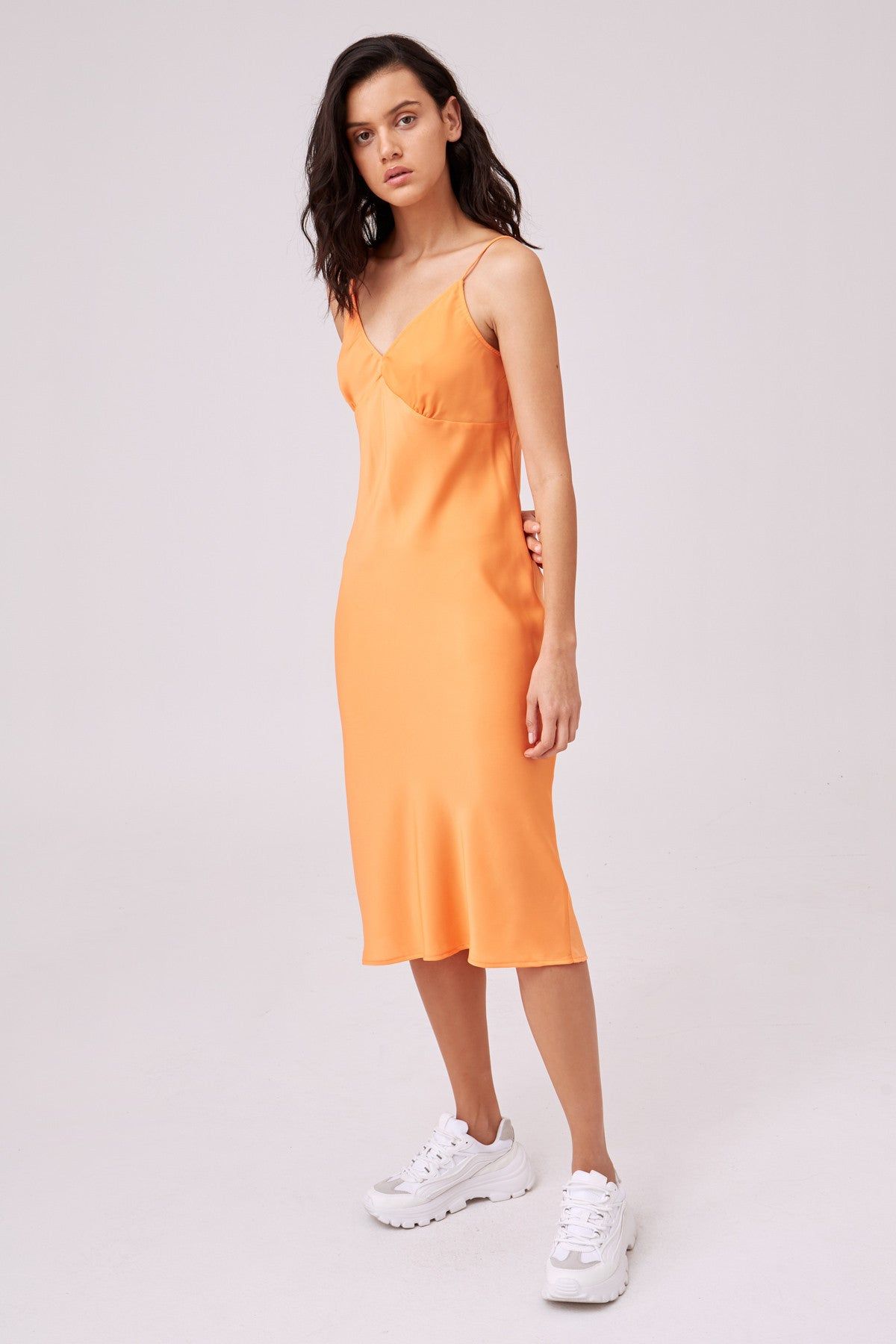 OPTICAL DRESS orange sold by The Fifth Label
