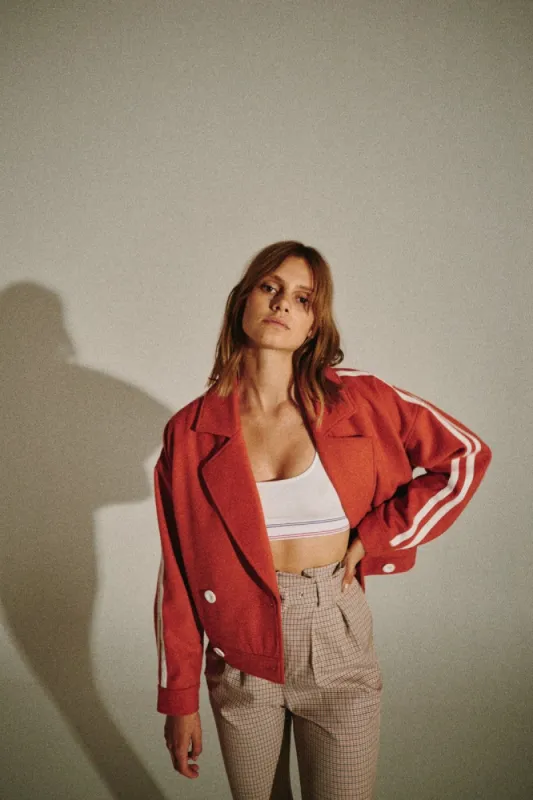 RIDER JACKET burnt apricot sold by The Fifth Label