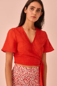 FRESCO SKIRT white rosette sold by The Fifth Label