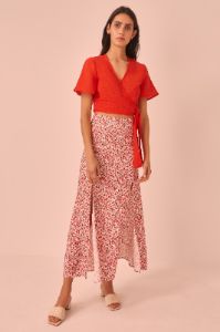 FRESCO SKIRT white rosette sold by The Fifth Label
