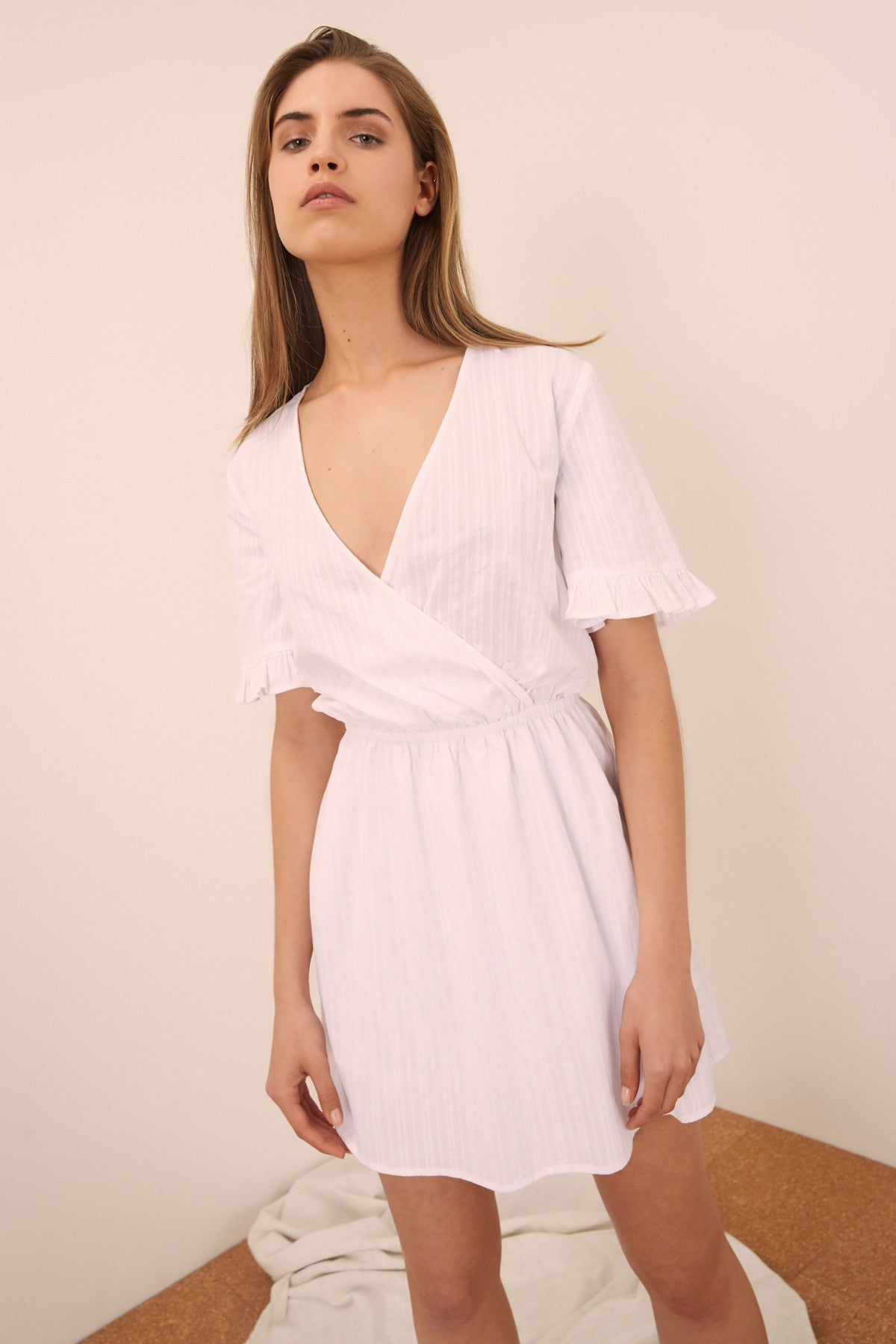 ALLEGRA DRESS white sold by The Fifth Label