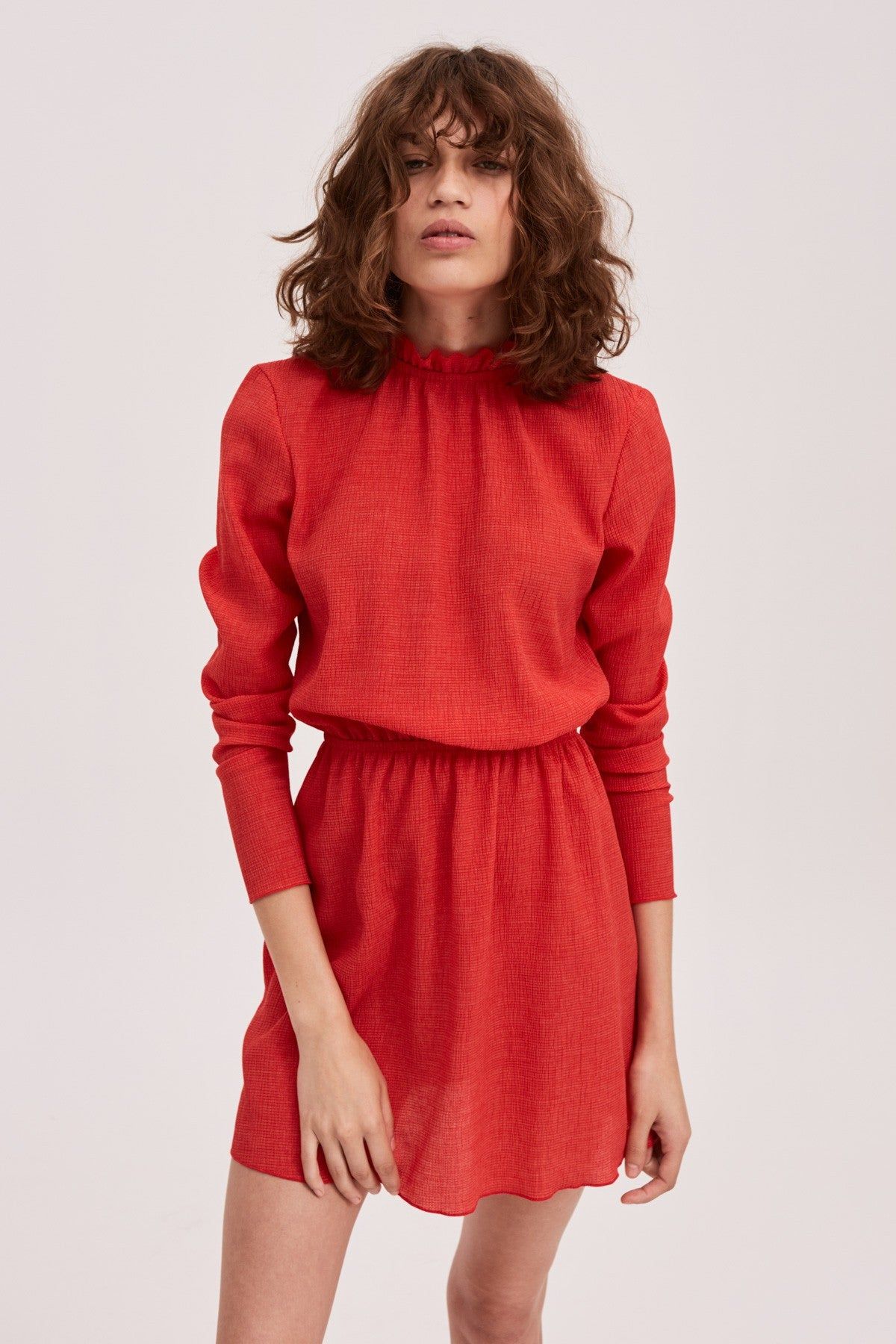 PITCH LONG SLEEVE DRESS red sold by The Fifth Label