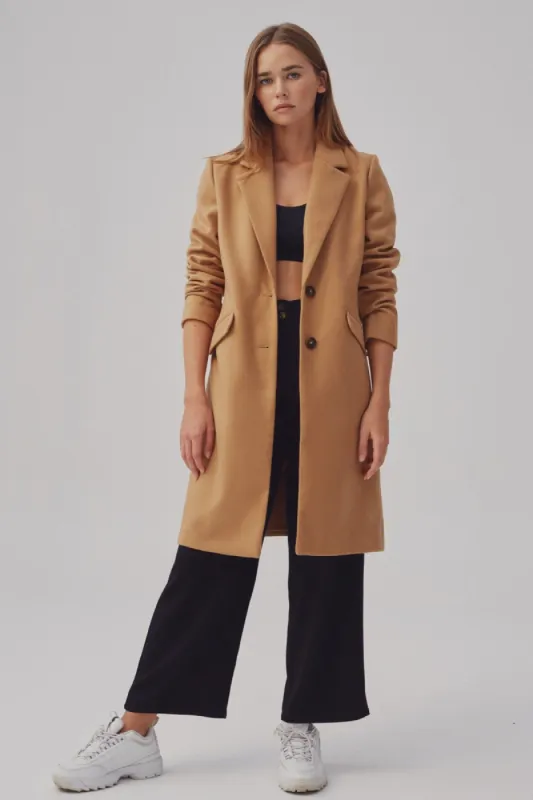 INTERPRETATION COAT tan sold by The Fifth Label