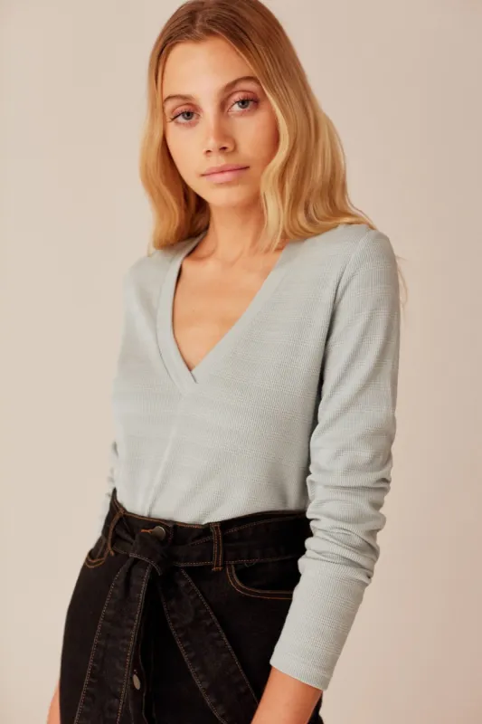 MOMENT LONG SLEEVE TOP sea foam sold by The Fifth Label