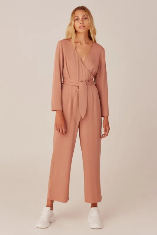 PASTIME JUMPSUIT caramel sold by The Fifth Label
