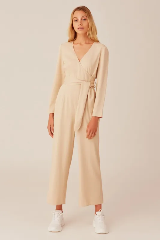 PASTIME JUMPSUIT sand sold by The Fifth Label