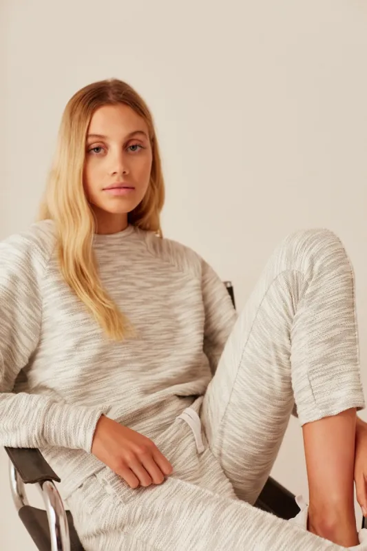 TIMEZONE PANT grey marle sold by The Fifth Label